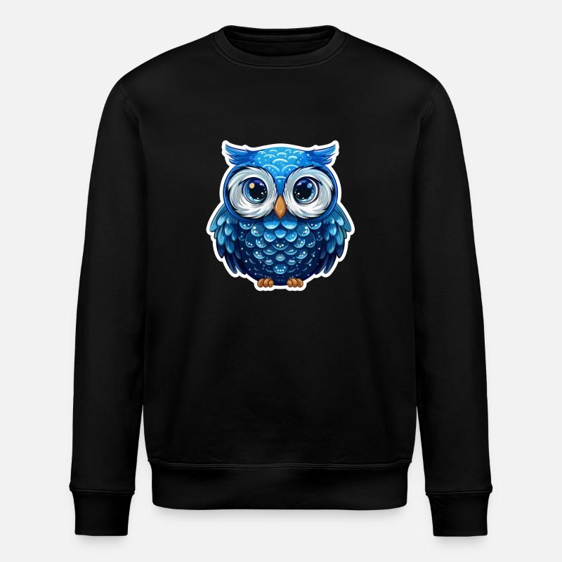 hibou mignon mascotte kawaii - Sweat bio ROLLER Stanley/Stella Unisexe - noir