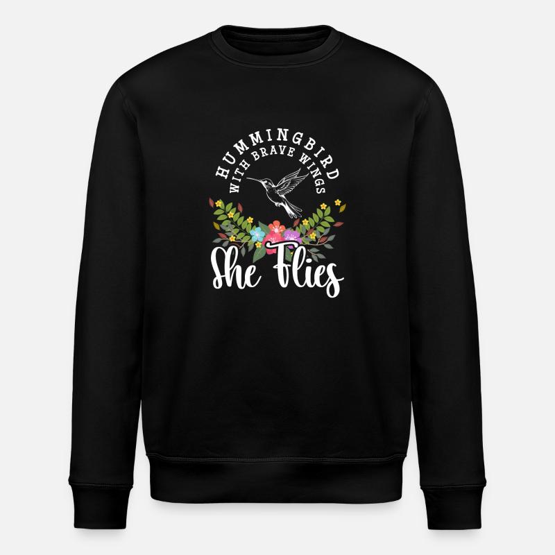 Birds Flying Magic Life - Stanley/Stella ROLLER Unisex Organic Sweatshirt - black