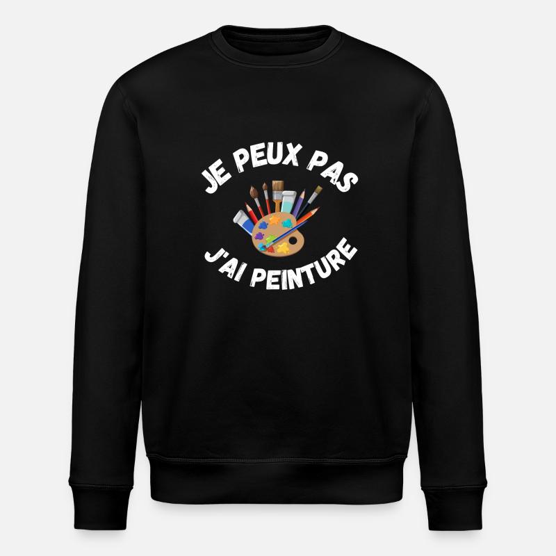 Ich kann nicht malen - Stanley/Stella Unisex Bio-Sweatshirt ROLLER - Schwarz
