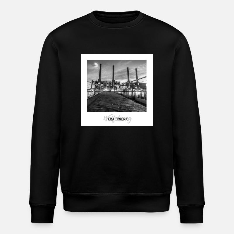 Wolfsburg Kraftwerk - Stanley/Stella Unisex Bio-Sweatshirt ROLLER - Schwarz