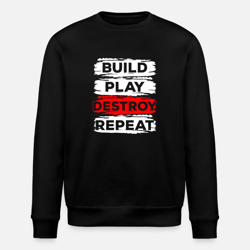 Blocs de serrage Souvenirs d’enfance - Sweat bio ROLLER Stanley/Stella Unisexe - noir