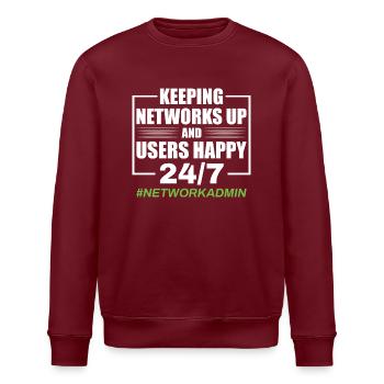Network Administrator Network Engineer - Stanley/Stella ROLLER Unisex Organic Sweatshirt - burgundy - Front - Nik (191cm)