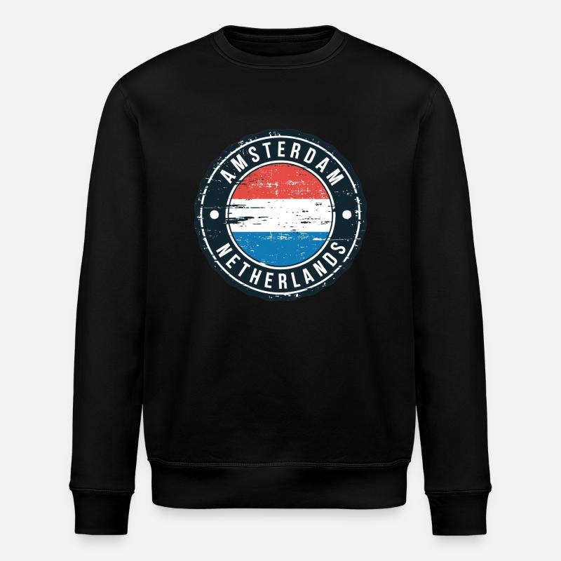 Amsterdam Netherlands - Stanley/Stella ROLLER Unisex Organic Sweatshirt - black