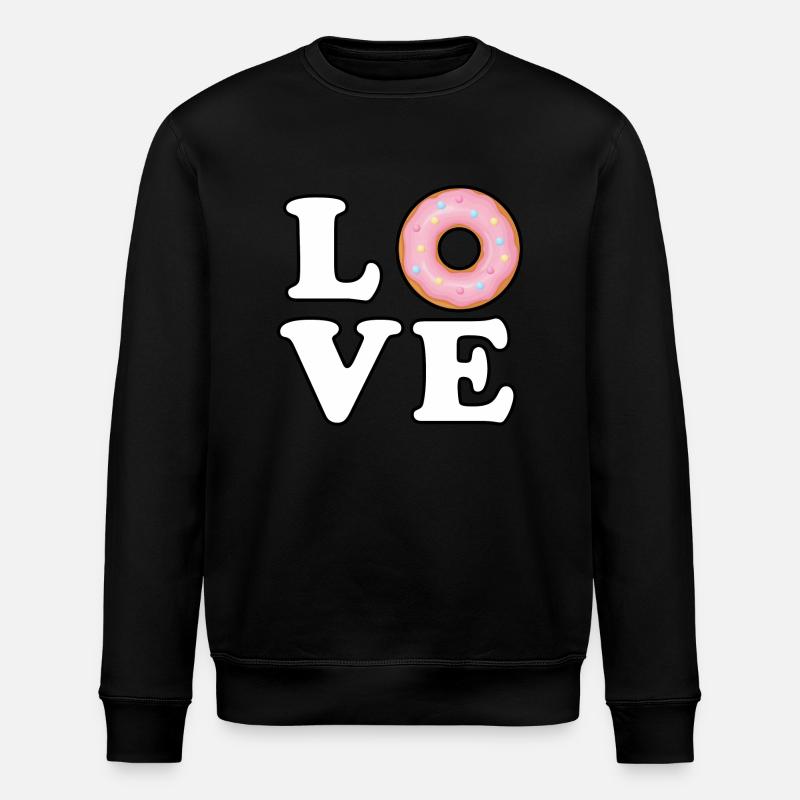 Donut Love - Stanley/Stella ROLLER Unisex Organic Sweatshirt - black