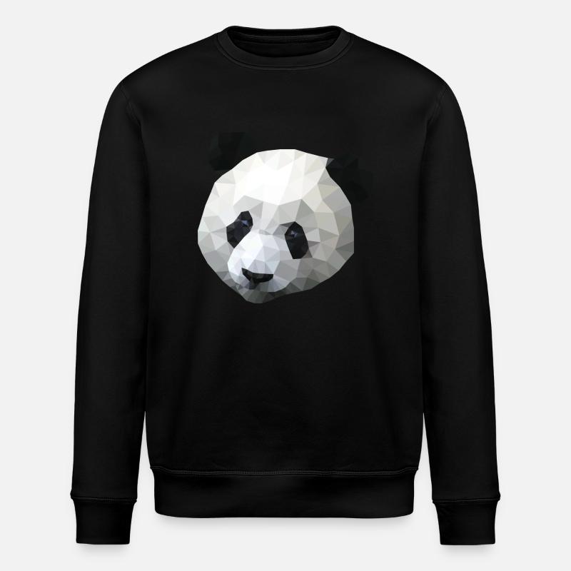 Panda-Polygon - Stanley/Stella Unisex Bio-Sweatshirt ROLLER - Schwarz
