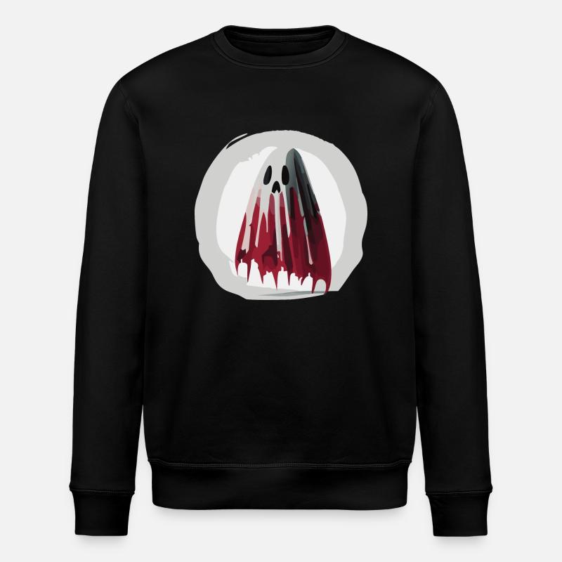 Scary Ghost / Halloween - Stanley/Stella ROLLER Unisex Organic Sweatshirt - black