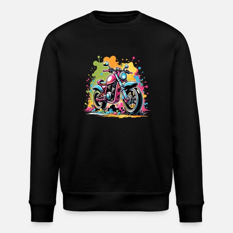 Motorcycle - Biker - Graffiti - Stanley/Stella ROLLER Unisex Organic Sweatshirt - black
