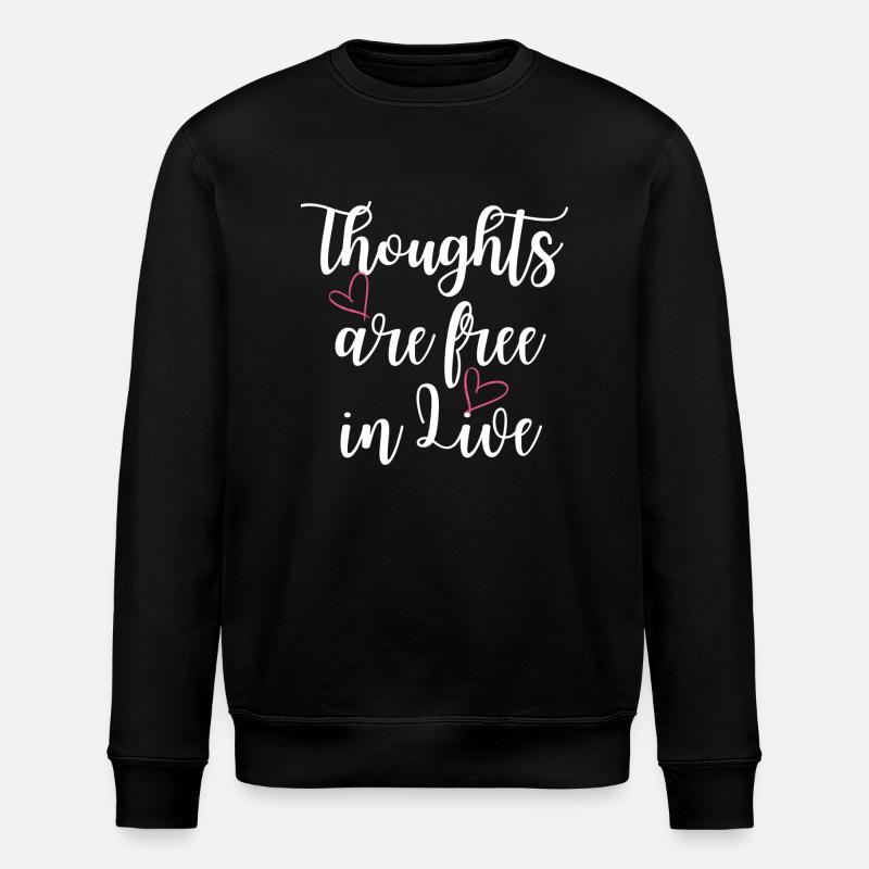 Thoughts are free - Stanley/Stella Unisex Bio-Sweatshirt ROLLER - Schwarz