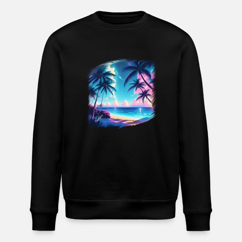 Beach Time - Stanley/Stella ROLLER Unisex Organic Sweatshirt - black