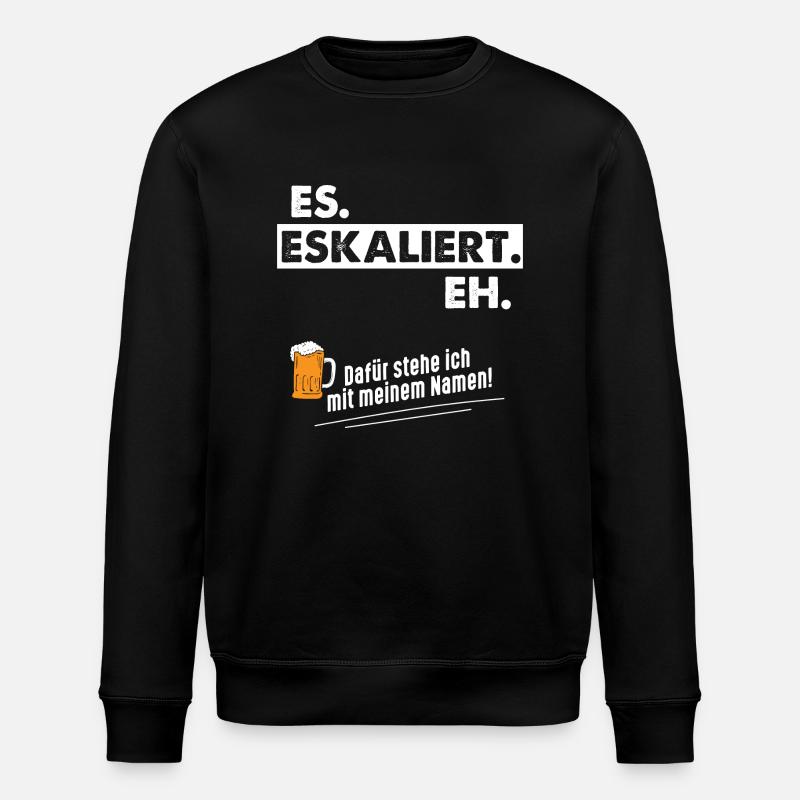 It's escalating anyway - Stanley/Stella ROLLER Unisex Organic Sweatshirt - black