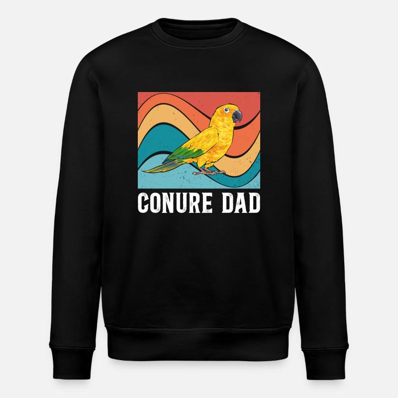 Parakeet Parrot Parakeet Bird - Stanley/Stella ROLLER Unisex Organic Sweatshirt - black
