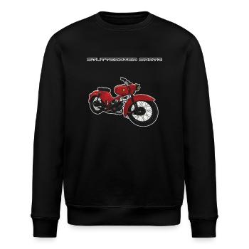 Spatz (rot) // Illustration - Stanley/Stella Unisex Bio-Sweatshirt ROLLER - Schwarz - Vorne - Nik (191cm)