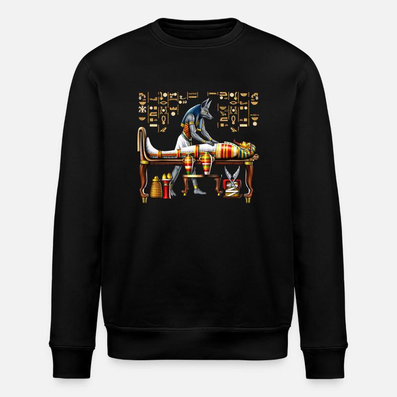 Anubis Ägyptischer Gott - Stanley/Stella Unisex Bio-Sweatshirt ROLLER - Schwarz