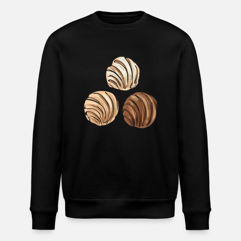 Concha Hispanic Mexican Pan Dulce - Stanley/Stella ROLLER Unisex Organic Sweatshirt - black
