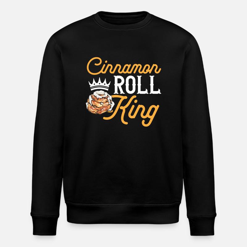 Cinnamon roll - Stanley/Stella ROLLER Unisex Organic Sweatshirt - black