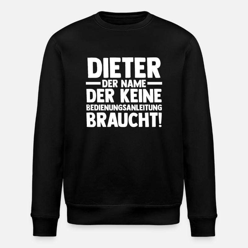 First name Dieter - Stanley/Stella ROLLER Unisex Organic Sweatshirt - black
