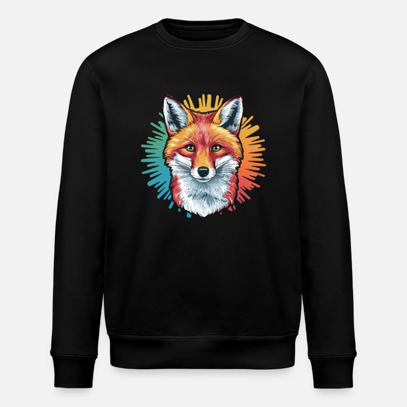 Renard - Illustration - Sweat bio ROLLER Stanley/Stella Unisexe - noir