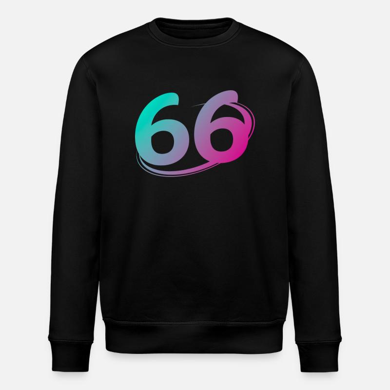 Nummer 66 mehrfarbig - Stanley/Stella Unisex Bio-Sweatshirt ROLLER - Schwarz