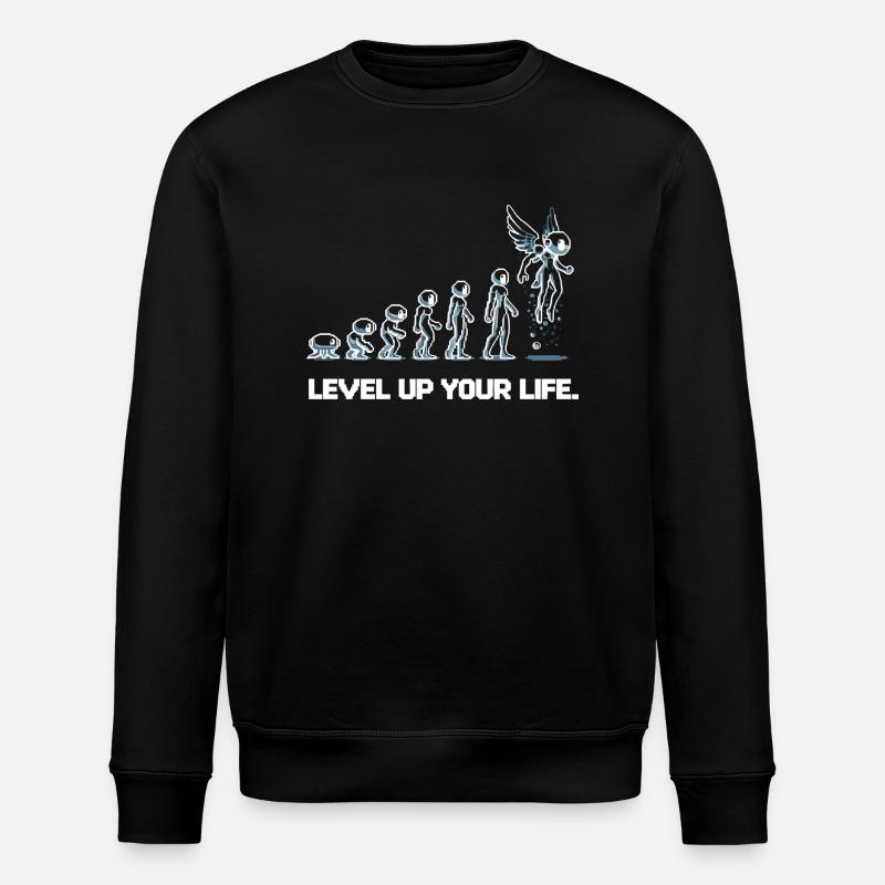 Level up Your Life - Stanley/Stella ROLLER Unisex Organic Sweatshirt - black