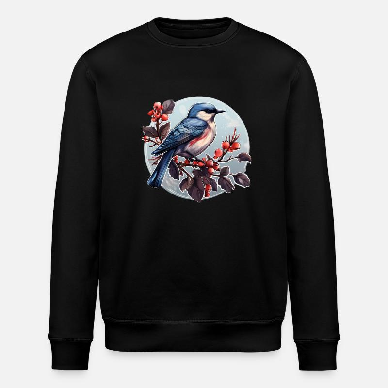 Winter bird - Stanley/Stella ROLLER Unisex Organic Sweatshirt - black