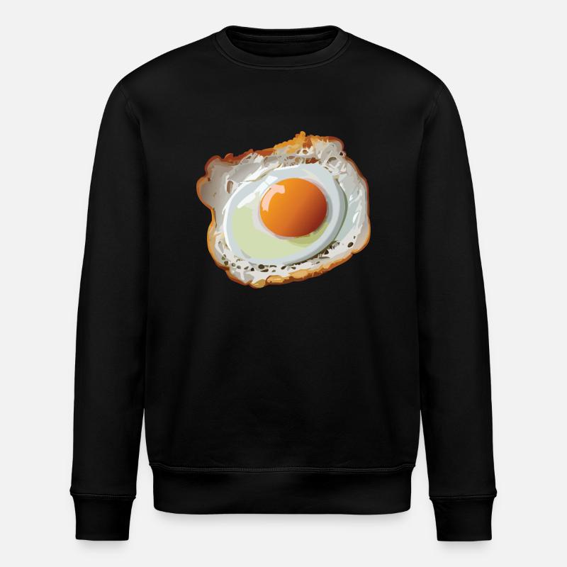 Oeuf au plat - Sweat bio ROLLER Stanley/Stella Unisexe - noir