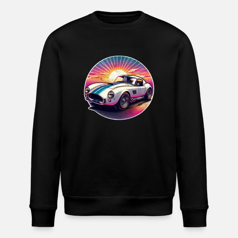 Oldtimer Sonnenuntergang - Stanley/Stella Unisex Bio-Sweatshirt ROLLER - Schwarz