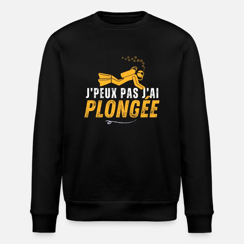 I can't dive - Stanley/Stella ROLLER Unisex Organic Sweatshirt - black