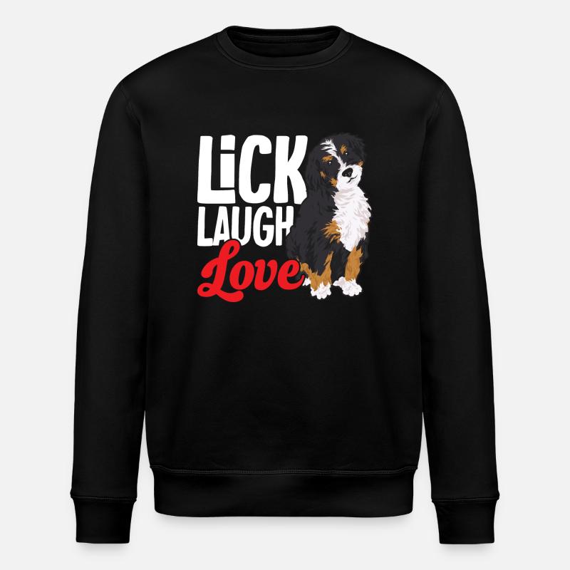 Bernedoodle Hund - Stanley/Stella Unisex Bio-Sweatshirt ROLLER - Schwarz