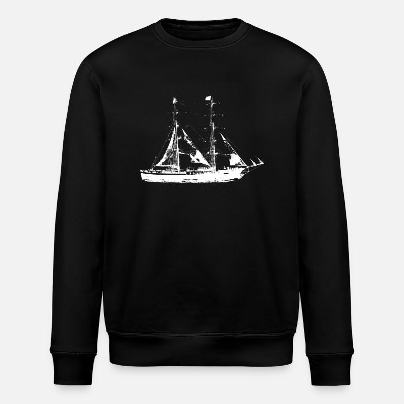 Sailing ship - Stanley/Stella ROLLER Unisex Organic Sweatshirt - black