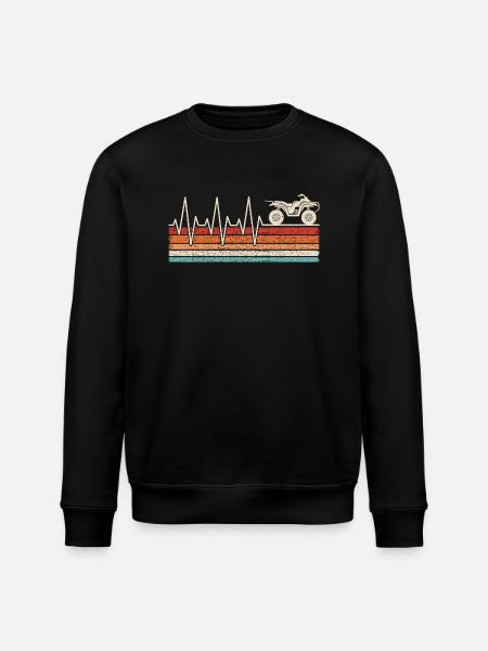 Quad rider heartbeat - Stanley/Stella ROLLER Unisex Organic Sweatshirt - black