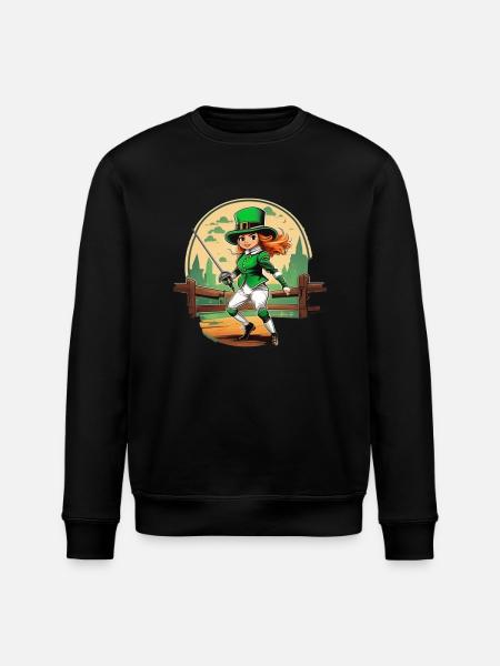 Clôture Trèfle de la Saint-Patrick - Sweat bio ROLLER Stanley/Stella Unisexe - noir