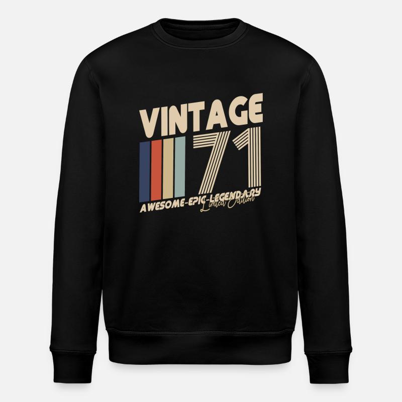 1971 - Stanley/Stella ROLLER Unisex Organic Sweatshirt - black