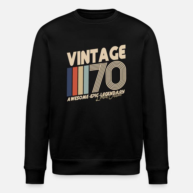 1970 - Stanley/Stella ROLLER Unisex Organic Sweatshirt - black