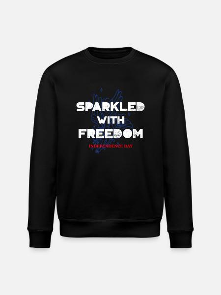 Funklet af frihed - Stanley/Stella økologisk unisex-sweatshirt ROLLER - sort