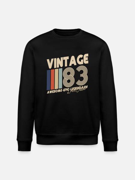 1983 - Sweat bio ROLLER Stanley/Stella Unisexe - noir