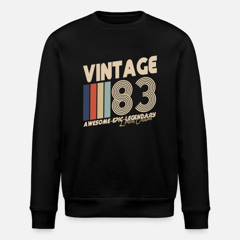 1983 - Stanley/Stella ROLLER Unisex Organic Sweatshirt - black