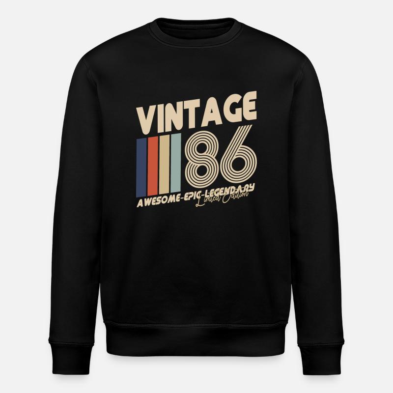 1986 - Sweat bio ROLLER Stanley/Stella Unisexe - noir