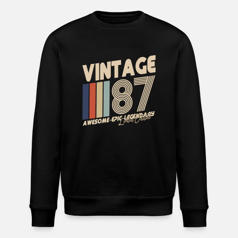 1987 - Stanley/Stella ROLLER Unisex Organic Sweatshirt - black