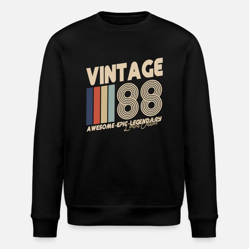 1988 - Stanley/Stella ROLLER Unisex Organic Sweatshirt - black