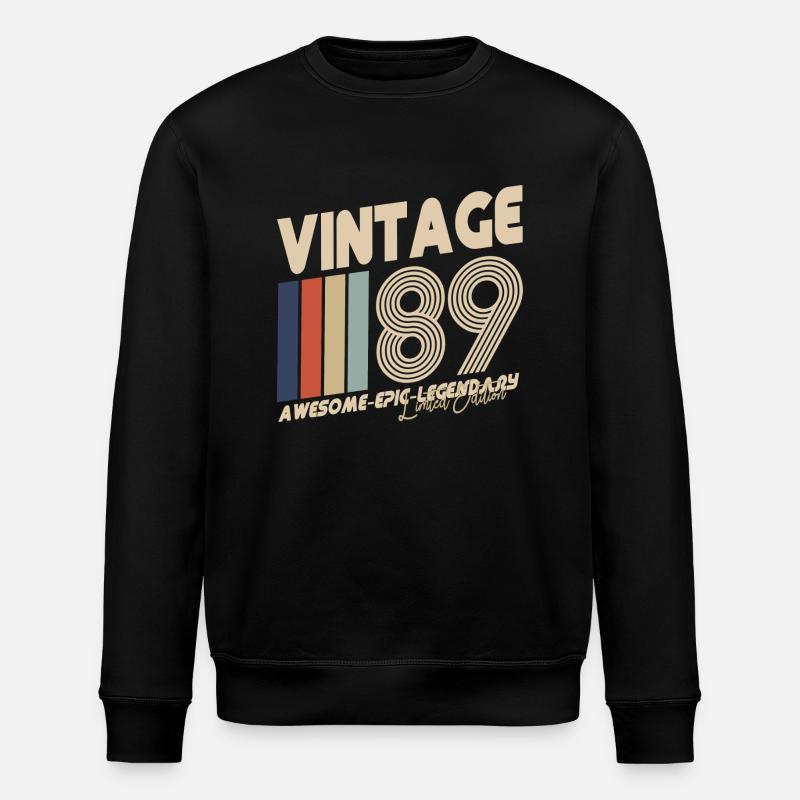1989 - Stanley/Stella ROLLER Unisex Organic Sweatshirt - black