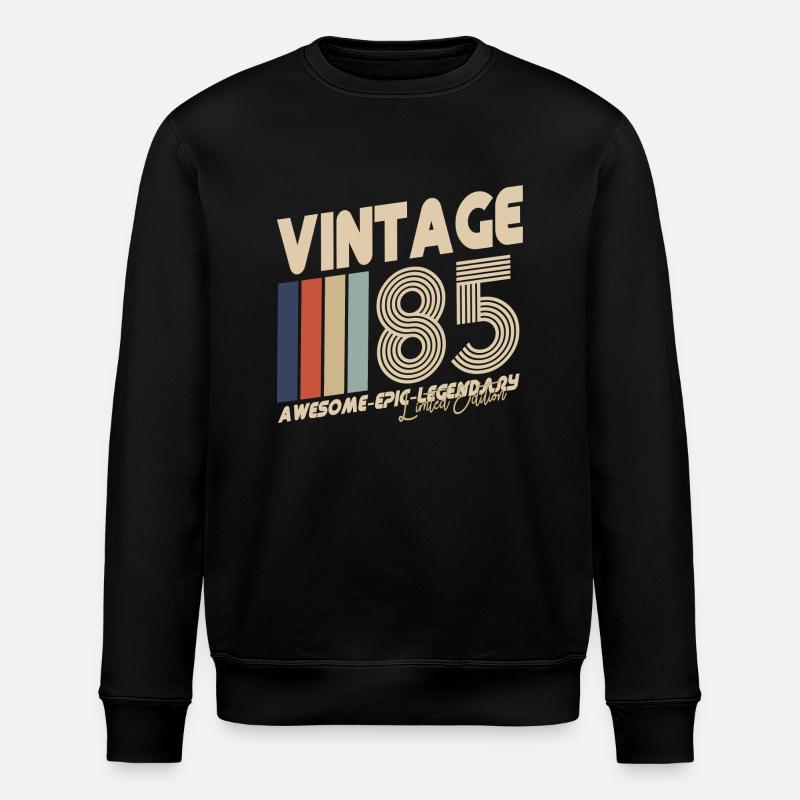 1985 - Stanley/Stella ROLLER Unisex Organic Sweatshirt - black