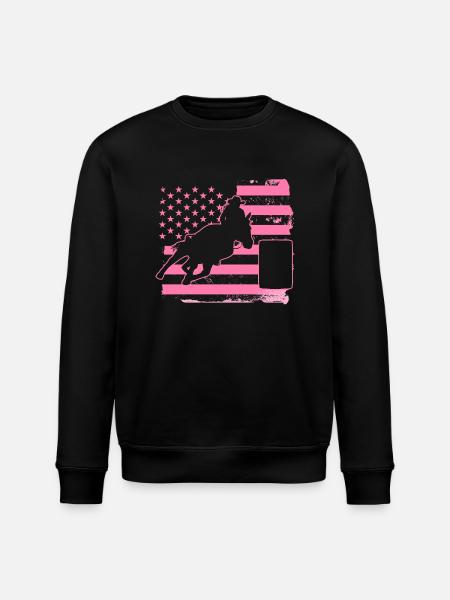 Rodeo Barrel Racing Horse - Stanley/Stella ROLLER Unisex Organic Sweatshirt - black
