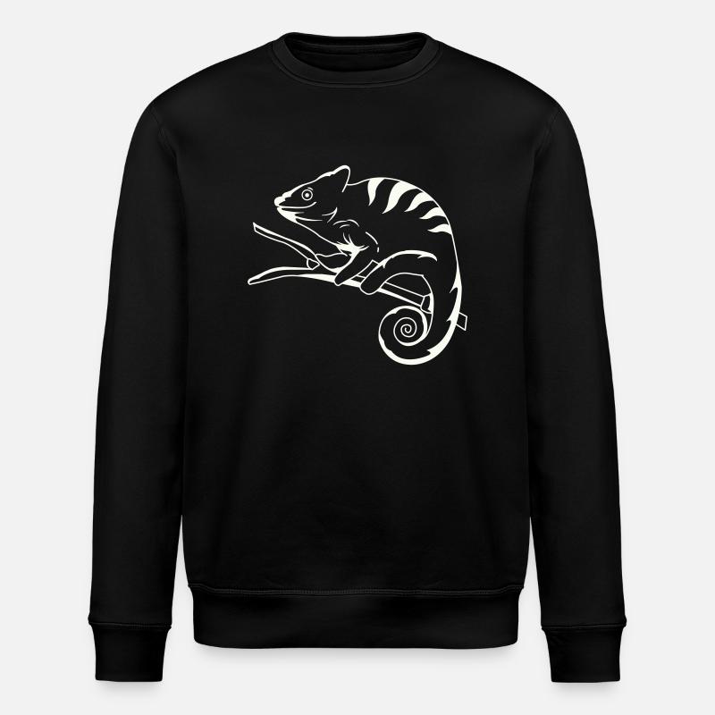 funny cameleon copy - Stanley/Stella ROLLER Unisex Organic Sweatshirt - black