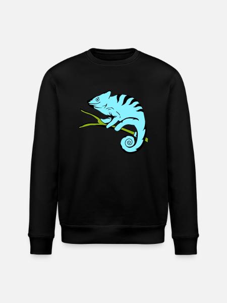 funny cameleon 02 copy - Stanley/Stella ROLLER Unisex Organic Sweatshirt - black