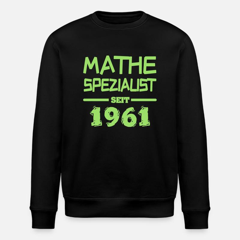 Math specialist 1961 - Stanley/Stella ROLLER Unisex Organic Sweatshirt - black