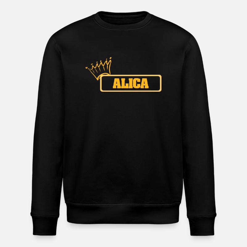 Name Alica - Stanley/Stella Unisex Bio-Sweatshirt ROLLER - Schwarz