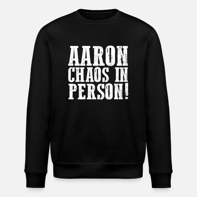 First name Aaron - Stanley/Stella ROLLER Unisex Organic Sweatshirt - black