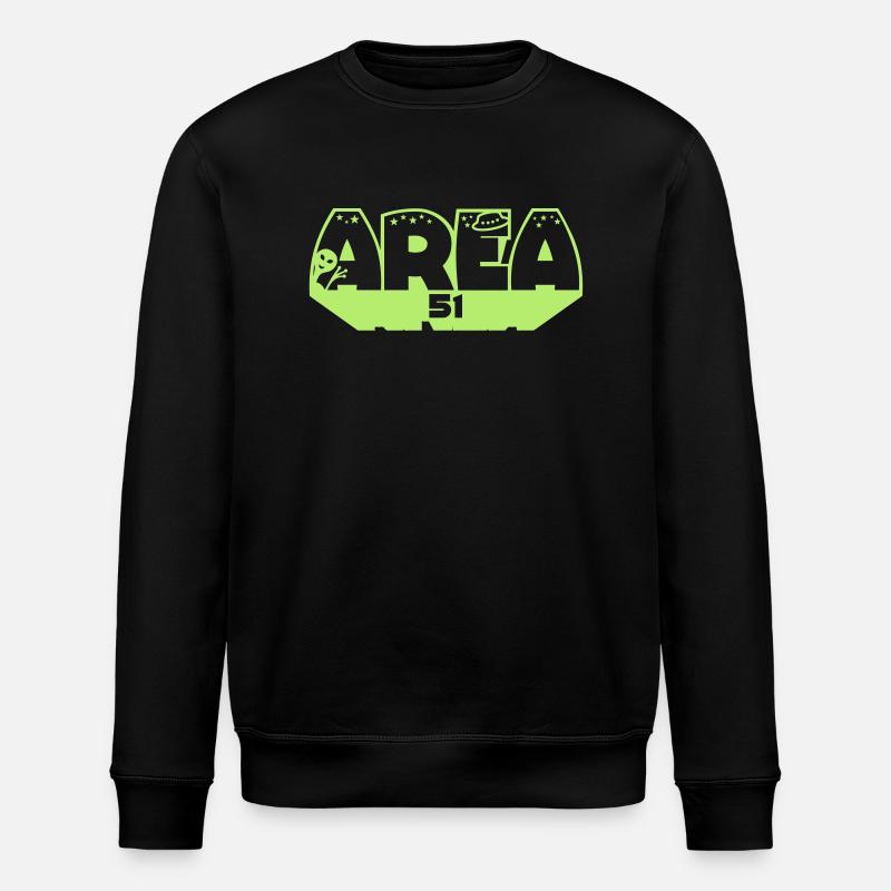 Ufo Area 51 - Stanley/Stella Unisex Bio-Sweatshirt ROLLER - Schwarz