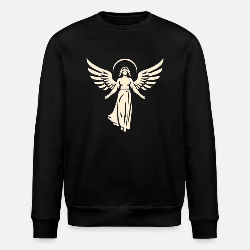 Divine Angel Messenger - Stanley/Stella ROLLER Unisex Organic Sweatshirt - black