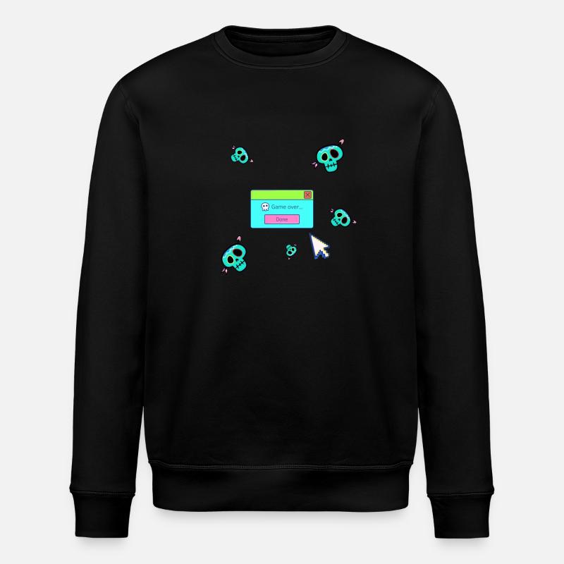 Game over,nerd, computer game,gamer, game - Stanley/Stella ROLLER Unisex Organic Sweatshirt - black